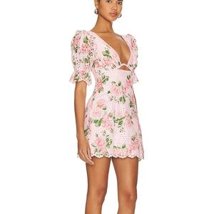Chrishelle Mini Dress in Pink & Green